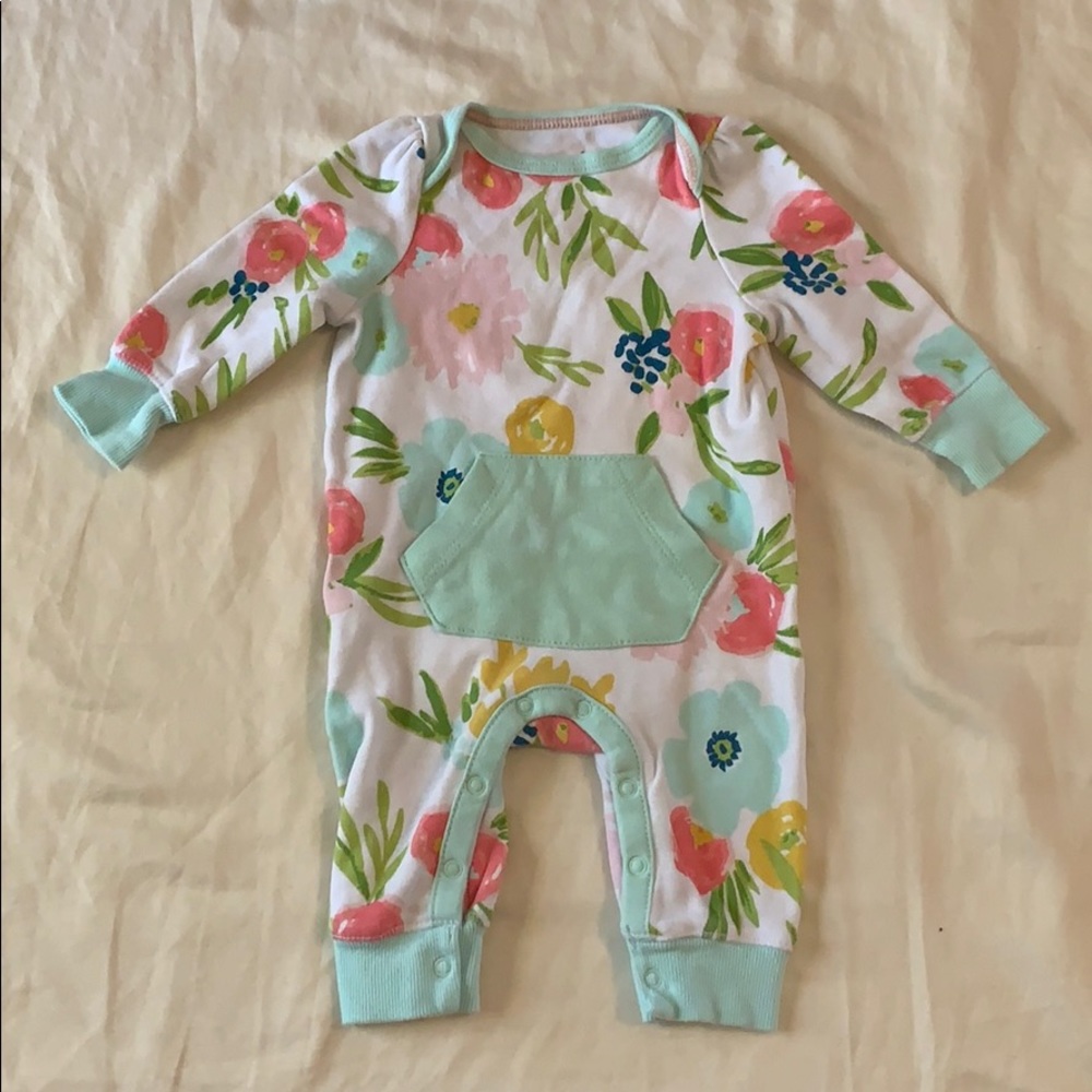 Cloud Island newborn floral romper